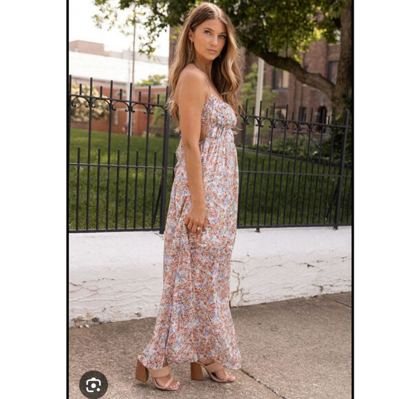 Promesa Garden Delight Maxi dress S NWT Cottagecore coquette beach vacation - Picture 3 of 11